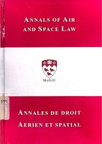 Image of Annals Of Air and Space Law
