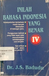 Inilah bahasa Indonesia yang benar IV