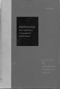 Mathematics with application in management and economics