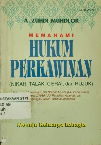 Image of Memahami hukum perkawinan (nikah, talak, cerai, dan rujuk)