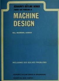 Image of Schaum's outline of theory and problems of machine design