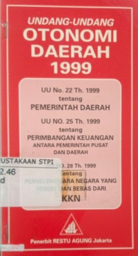 Undang-undang otonomi daerah 1999